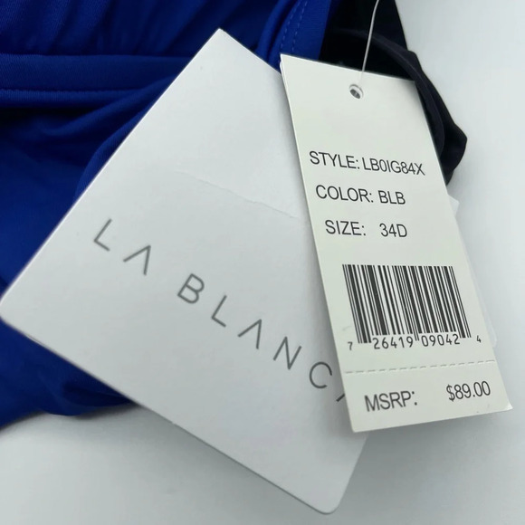 La BLANCA Island Goddess 34D Cup Halter Tankini Top - Picture 3 of 9